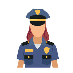 Policewoman white terrier icon clipart avatar logotype isolated illustration