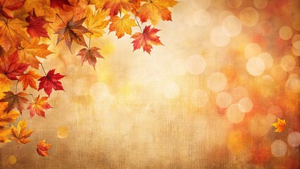 Autumnal Leaves with Warm Background and Soft Bokeh Effect