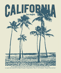 American surf artwork, los angeles badge. California grunge paradise for girl. For t-shirt with palms. summer beach slogan with beach illustration, Hawaii, Aloha surf typography for t-shirt print , © Syed