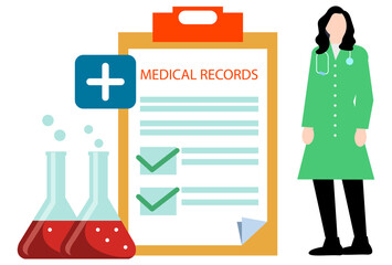 Medical Records Concept Illustration Stylish and Beautiful