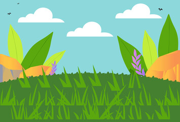 Obraz premium Grass Concept Illustration Stylish and Beautiful