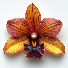 Ophrys, fly orchid Flower isolated on white background.close up.