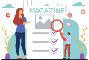 Magazine Concept Illustration Stylish and Beautiful