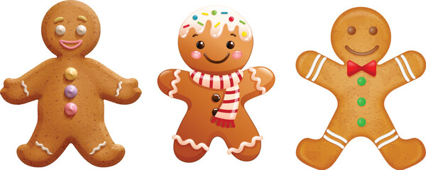 Cute gingerbread cookies pack
