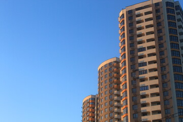 Fototapeta premium New apartment buildings. Residential area with modern apartment buildings