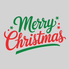 Merry Christmas Vector Typographic Cricut Design for T-Shirt