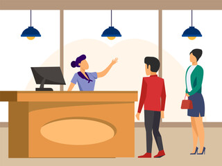 Reception Concept Illustration Stylish and Beautiful