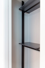 shelves in the wardrobe