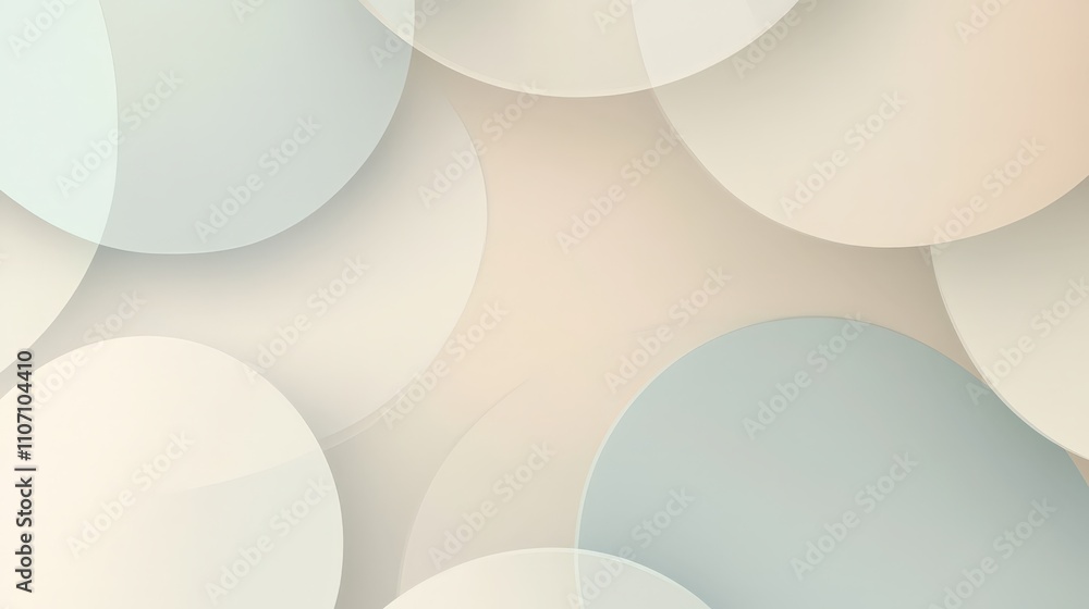 Poster a clean and simple digital background with soft, overlapping circular patterns and a gradient color 