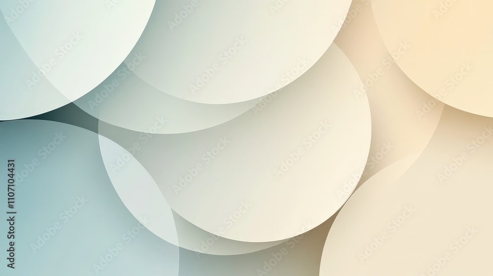 Poster a clean and simple digital background with soft, overlapping circular patterns and a gradient color 