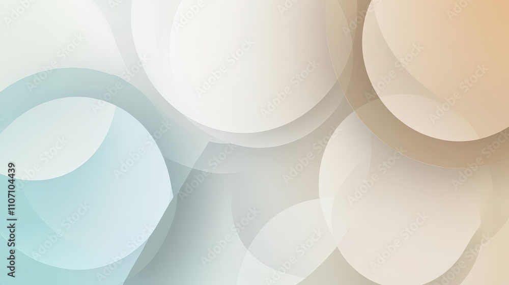 Poster a clean and simple digital background with soft, overlapping circular patterns and a gradient color 