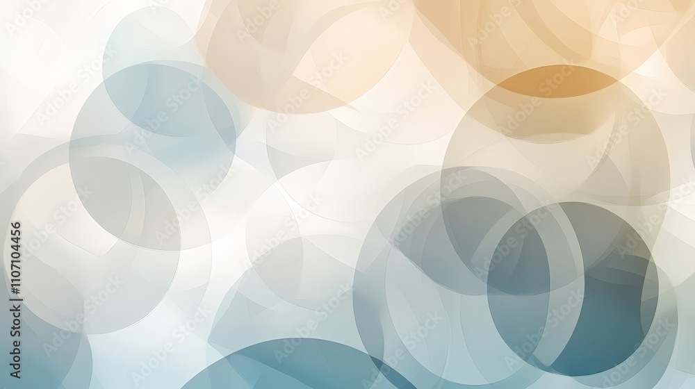 Poster a clean and simple digital background with soft, overlapping circular patterns and a gradient color 