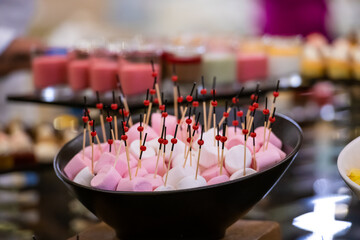 marshmallows in a plate