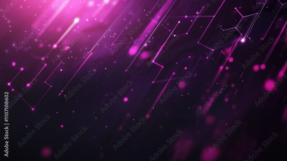 Poster a dark digital background with glowing data streams, subtle hexagonal patterns, and light effects.
