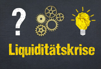 Obraz premium Liquiditätskrise 