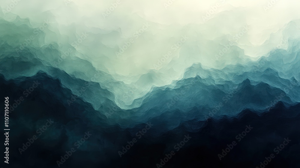 Poster A digital background with a soft, pixelated texture and flowing wave patterns.