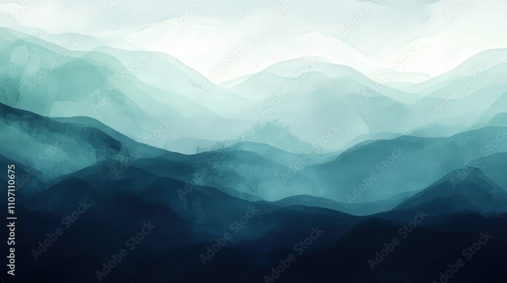 Poster a digital background with a soft, pixelated texture and flowing wave patterns.