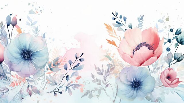 Watercolor floral background