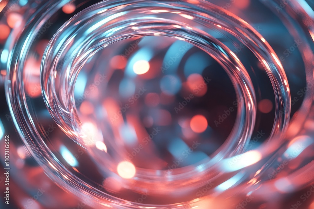 Aufkleber swirling abstract pattern with vibrant colors and smooth lines in a mesmerizing design