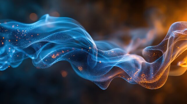 Swirling smoke patterns in high resolution on a dark background, evoking mystery and creative allure