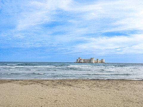 Maiden's Castle (Kiz Kalesi) Drone Photo, Erdemli Mersin, Turkey Maiden's Castle (Kiz Kalesi) Photo, Erdemli Mersin, Turkey