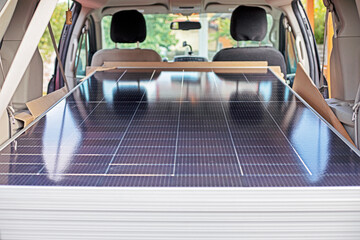 double-sided solar panels in the car. Solar energy economy and the crisis of electric power....