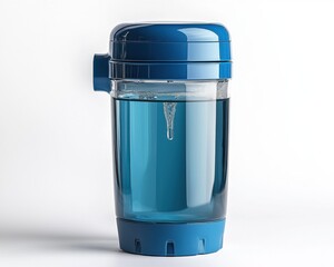 Water filter purifying water isolated background product photography