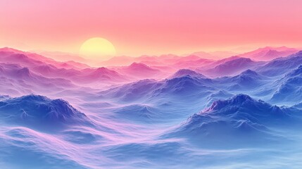 Obraz premium Soft pastel gradient in peach and lavender hues, creating a calm and elegant background