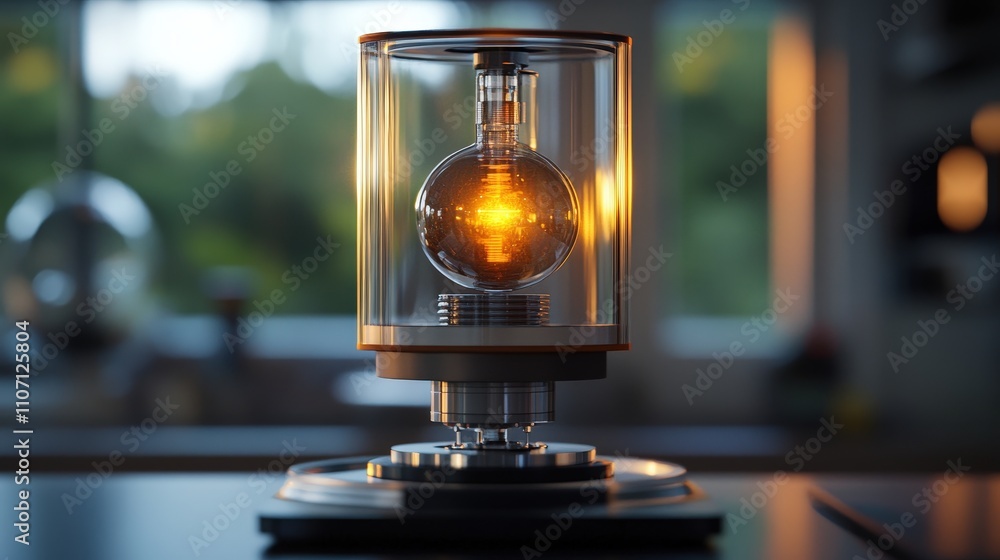 Poster a physics professor demonstrating the behavior of gases in a piston.
