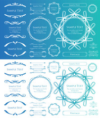 クリスマスモチーフのフレームデザインセット。ゴージャスでエレガントなデザイン素材
