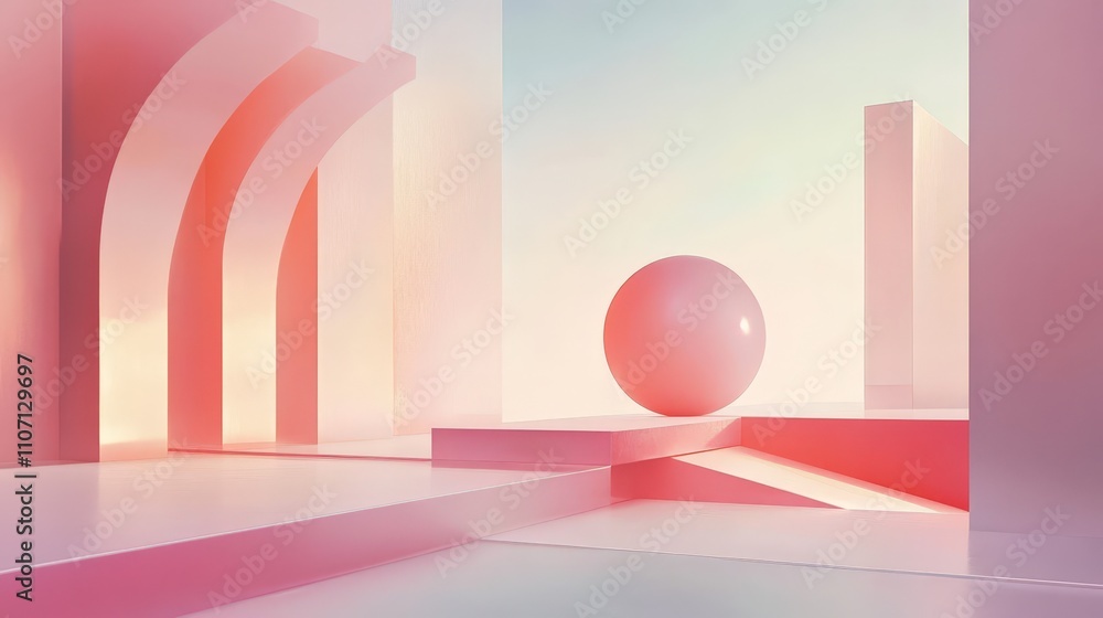 Poster a sleek digital background with a clean, minimalist design featuring smooth gradients and geometric 