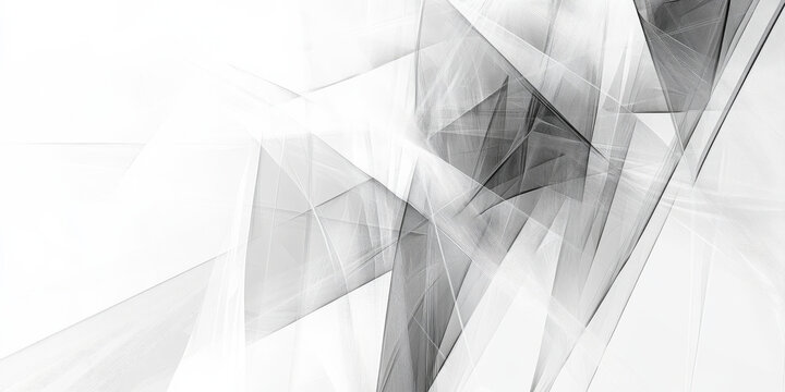 A minimalist abstract background featuring intersecting lines and geometric patterns in shades of gray and white. The clean and modern design is ideal for tech or business themes.