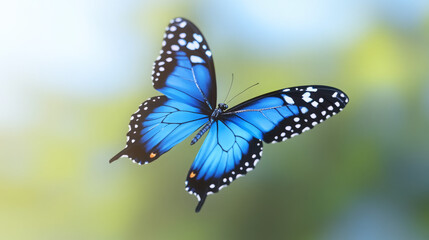 Fototapeta premium the beauty of the blue morpho butterfly in nature
