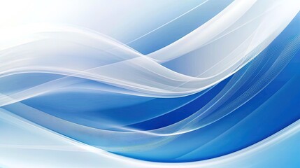 Obraz premium Blue abstract line art creative background material, commercial advertising illustration in the technology field, computer wallpaper 