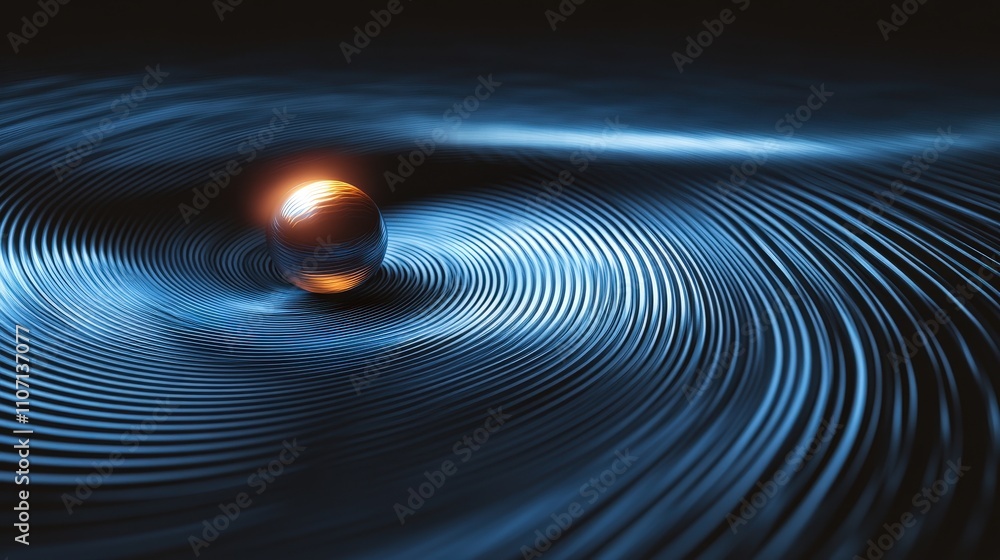 Poster a visualization of the doppler effect, showing how sound waves change frequency as the source of the