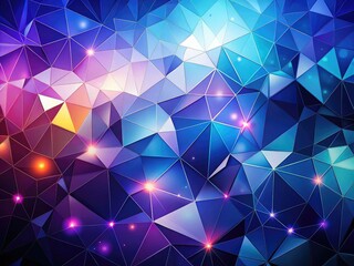 Obraz premium A stunning low poly geometric background in blue and purple, ideal for brochures, flyers, page covers, and wallpapers featuring triangular polygon designs for web applications.