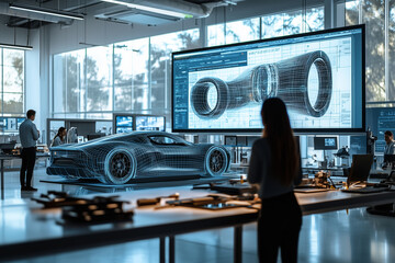 Futuristic studio features innovative industrial and vehicle designs