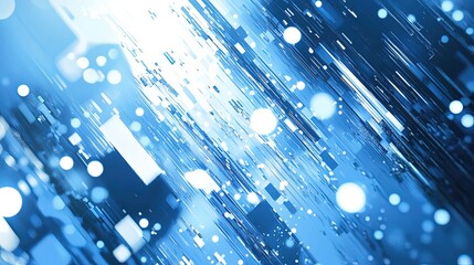 Blue abstract line art creative background material, commercial advertising illustration in the technology field, computer wallpaper
