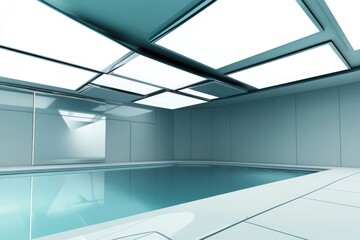 Modern Indoor Pool with Cutting-Edge Lighting Systems for Relaxation and Design Inspiration