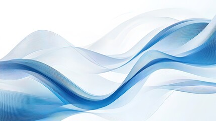 Blue abstract line art creative background material, commercial advertising illustration in the technology field, computer wallpaper
