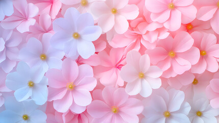 Fototapeta premium Natural floral patterns in a soft pastel arrangement nature background digital art close-up view serenity and beauty