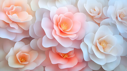 Obraz premium Natural floral patterns of soft pink flowers captured in a close-up tranquil setting for nature enthusiasts