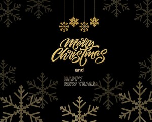 happy new year 2025 background.Golden Merry Christmas background