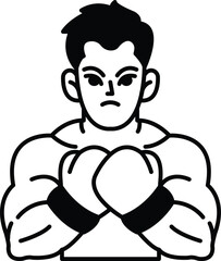 A man with a glove on his left hand and a glove on his right hand