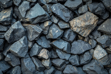 Textured basalt rocks, rugged dark gray stones with visible natural grooves and edges, bold and tactile