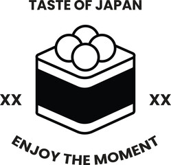 Japanese food sushi logo illustration