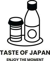 Japanese sauce logo illustration