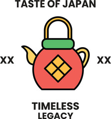 Japanese tea logo illustration