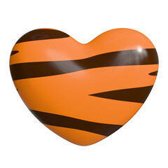 Heart 3d, isolated in transparent background 