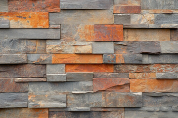 Textured brick wall, rugged red and orange bricks with visible weathering and mortar lines, urban and tactile
